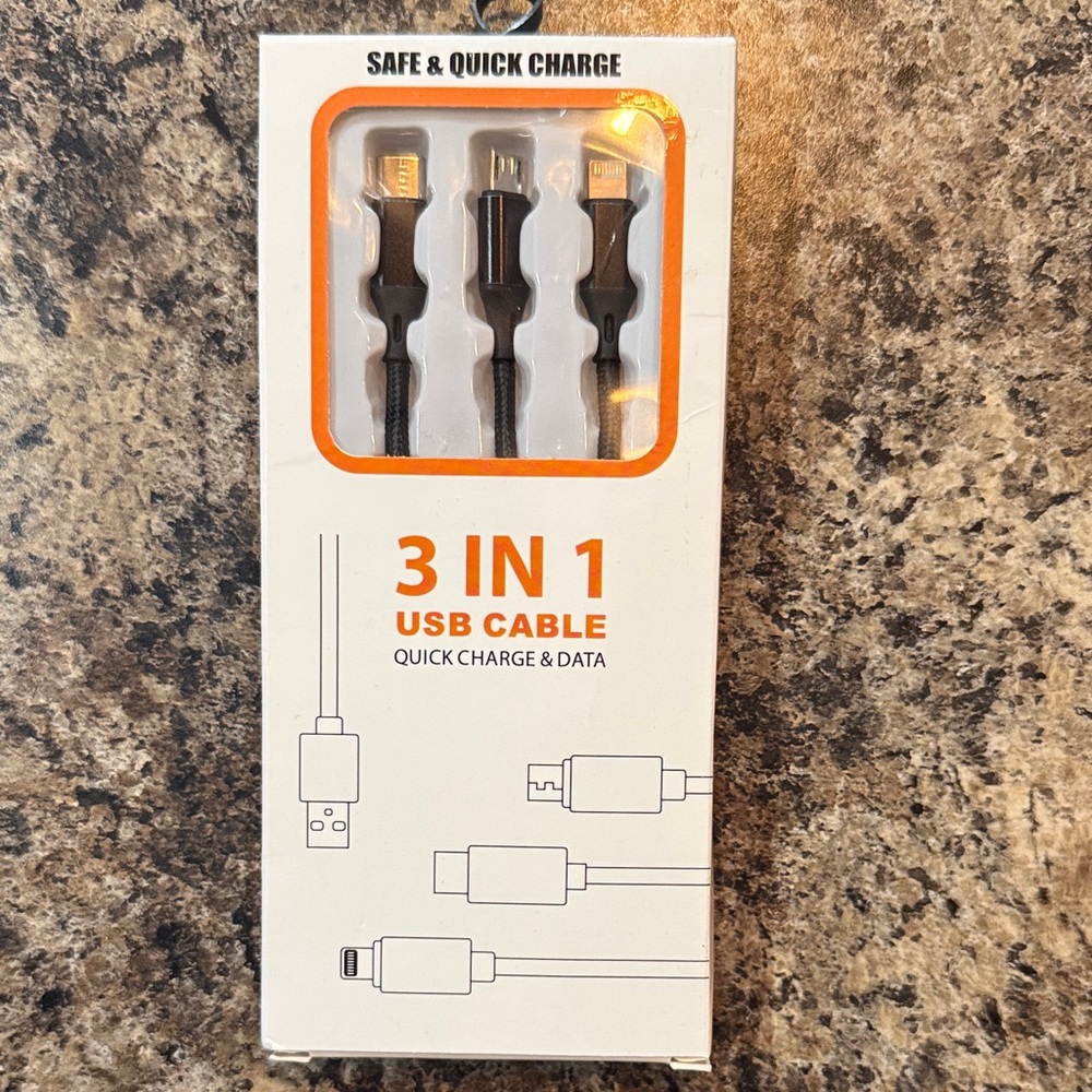 #43  3 in 1 USB Cable - Black